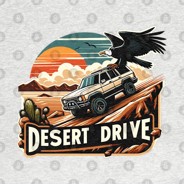 Suv Driving On A Sand Dune, Desert Drive by Vehicles-Art